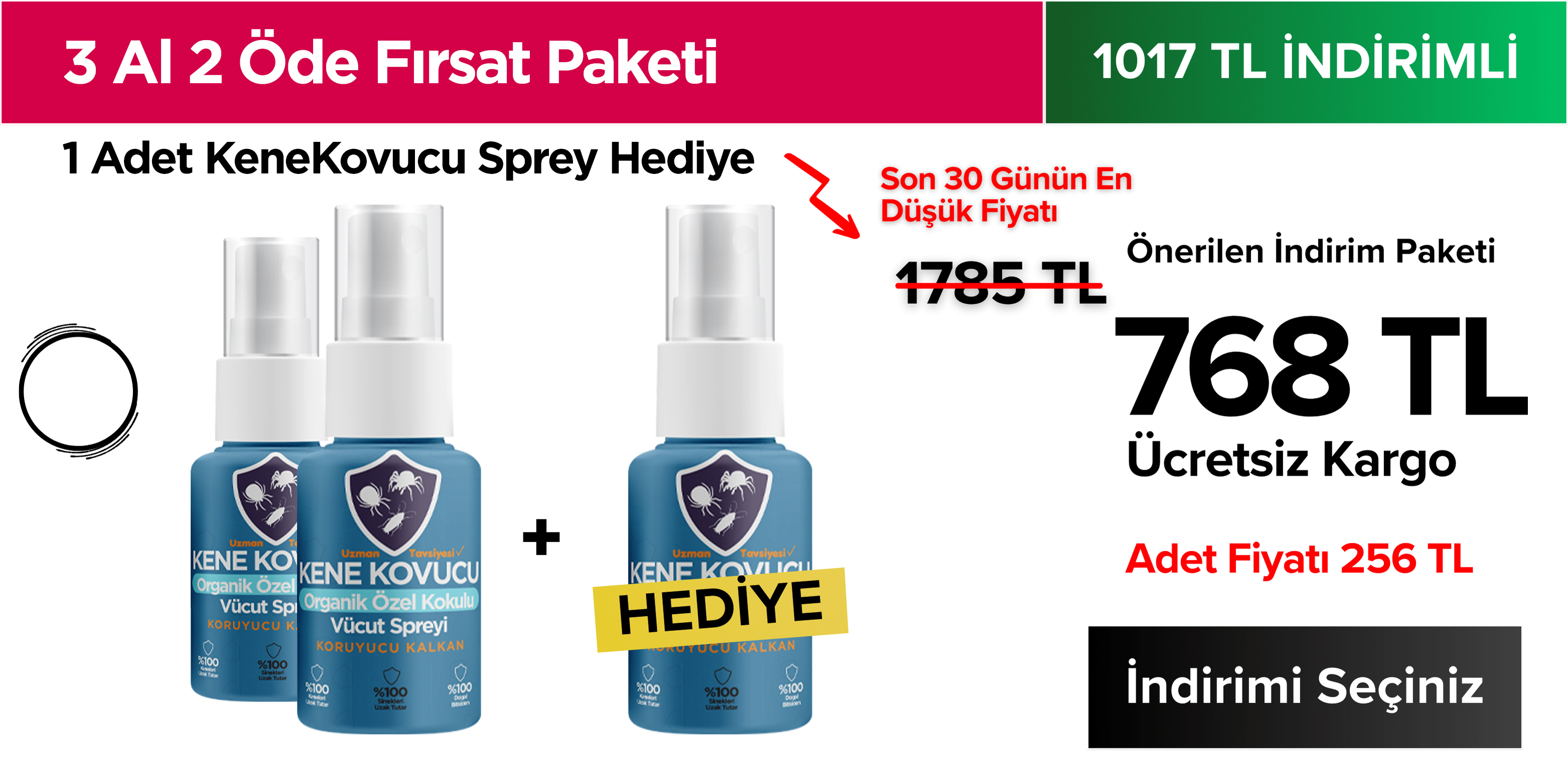 3 Adet KeneKovucu Spreyi