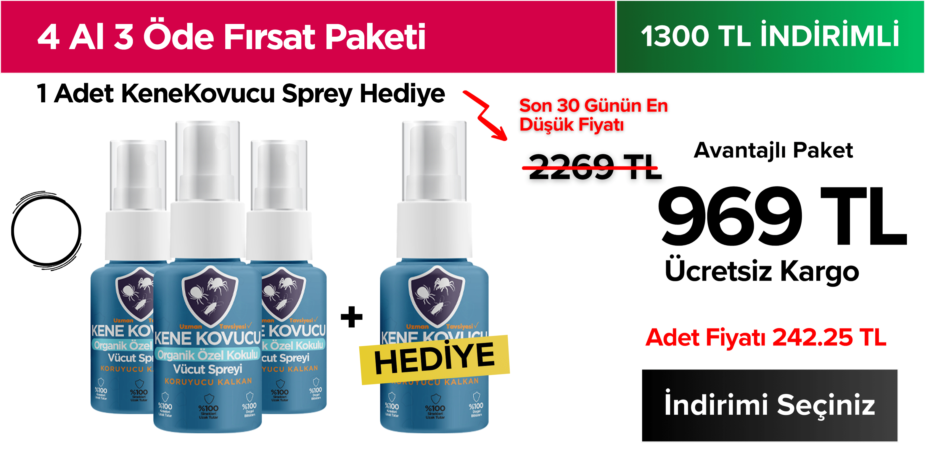 4 Adet KeneKovucu Spreyi